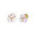Triple Oval Mother of Pearl Stud Vermeil Earrings