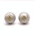Clover center Round Stud Two-tone Earrings