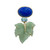 Oval Cabochon Lapis Lazuli and Carved Aventurine Leaf Drop Earrings