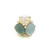 Triple Oval Rainbow Moonstone Aquamarine Beryl Vermeil Earrings