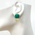 Cushion Chrysocolla & Oval Prehnite Drop Earrings