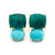 Cushion Chrysocolla & Oval Amazonite Drop Earrings