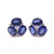 Triple Oval Lab-created Sapphire Earrings