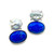 Cultured Grey Keishi Pearl and Cabochon Oval Lapis Lazuli Drop Earrings