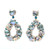 Grey Keishi Pearl and Blue Topaz Doorknocker Earrings