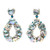 Grey Keishi Pearl and Blue Topaz Doorknocker Earrings