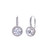 Round CZ Hanging Earrings
