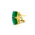 Double Emerald-cut Green Onyx Earrings