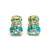 Double Oval Prasiolite & Blue Topaz Earrings