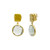 Round Prasiolite Drop Earrings