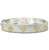 Clover Pattern No Trim Two-tone Narrow Bangle Bracelet