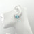 Triple Oval Blue Topaz Stud Earrings