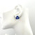 Triple Oval Lab Sapphire Stud Earrings