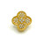 Pave Clover Shape Vermeil Earrings