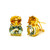 Double Oval Citrine & Prasiolite Earrings