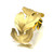 Leaf Pattern Vermeil Cuff Bracelet