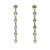 Elongate Pear Shape Prasiolite Drop Earrings