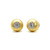 1ct Halo Round Stud Vermeil Earrings