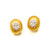 1ct Halo Oval Button Vermeil Earrings