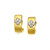 Clover Pattern Vermeil Baby Hoop Earrings