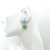 Small Carved Blue Quartzite Flower and Aventurine Leaf Drop Earrings