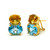 Double Oval Citrine & Blue Topaz Earrings