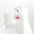 Triple Oval Lab Pink Sapphire Stud Earrings