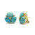 Triple Oval Turquoise Vermeil Earrings