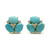 Triple Oval Turquoise Vermeil Earrings