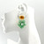 Oval Citrine and Carved Aventurine Flower Drop Earrings