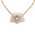 Carved Rose Quartz Flower and Prasiolite Pendant Necklace