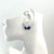 Triple Oval Rainbow Moonstone Kyanite Lapis Vermeil Earrings