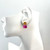 Oval Citrine & Cushion Lab Pink Sapphire Button Earrings