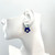 Cushion-cut Blue Topaz with Carved Lapis Lazuli Flower Drop Earrings