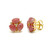 Triple Oval Tourmaline Vermeil Stud Earrings