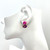 Double Oval Lab Pink Sapphire & Amethyst Earrings