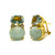 Double Oval Prasiolite & Green Beryl Earrings