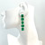 Elongate Rectangular Green Onyx Earrings