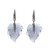 Carved Chalcedony Leaf Dangle Earrings