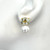 Oval Prasiolite and Cultured Pearl Earrings