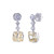 Cushion Cut Faux Canary Earrings