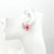 Large 4 Petal Morganite with Pink Sapphire Flower Earrings