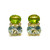 Double Oval Peridot & Prasiolite Earrings