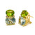 Double Oval Peridot & Prasiolite Earrings