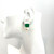 Octagon Green Onyx and Cultured Pearl Earrings