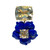 Cushion-cut Prasiolite with Carved Lapis Lazuli Flower Drop Earrings