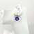 Cushion-cut Prasiolite with Carved Lapis Lazuli Flower Drop Earrings