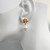 Citrine Flower and White Pearl Drop Earrings
