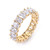 Baguette Simulated Diamond Infinity Band Vermeil Ring