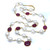 Cabochon Ruby and Cultured Pearl Long Station Necklace